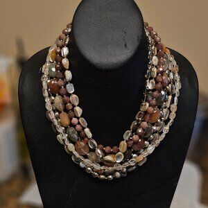 Vintage CINER Semi-Precious Stones Necklace